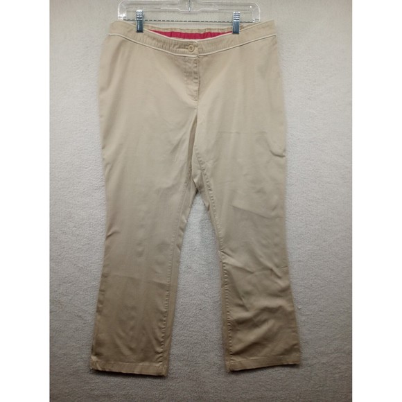 Liz Lange Maternity Khaki Pants Size 6 Stretch Waist  Beige Comfy‎ EUC - Picture 1 of 16